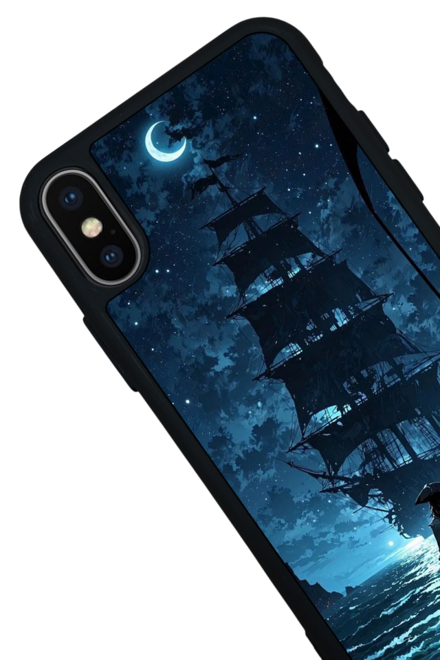 iPhone XS Max Uyumlu Korsan Tasarımlı Glossy Premium Kılıf