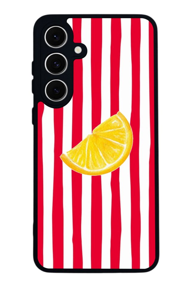 Samsung Galaxy S24 FE Uyumlu Limon Tasarımlı Glossy Premium Kılıf