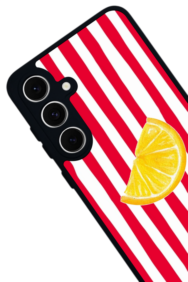Samsung Galaxy S24 FE Uyumlu Limon Tasarımlı Glossy Premium Kılıf