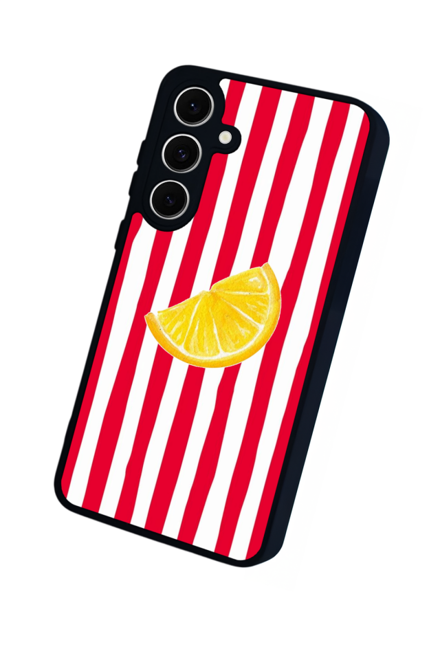 Samsung Galaxy S24 FE Uyumlu Limon Tasarımlı Glossy Premium Kılıf
