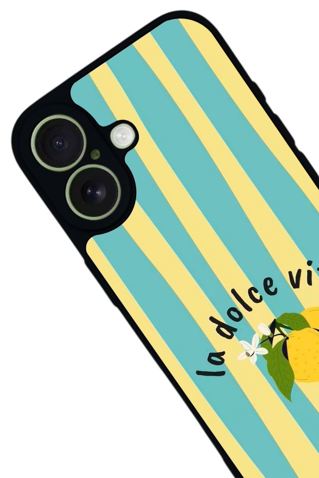 iPhone 17 Uyumlu Limon Tasarımlı Glossy Premium Kılıf