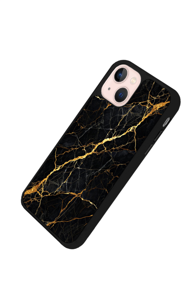 iPhone 13/14 Uyumlu Mermer Marble Tasarımlı Glossy Premium Kılıf