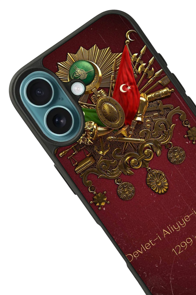 iPhone 16 Uyumlu Osmanli Tugrasi Tasarımlı Glossy Premium Kılıf