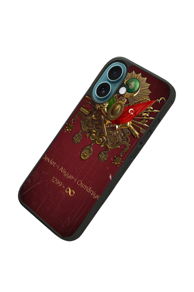 iPhone 16 Uyumlu Osmanli Tugrasi Tasarımlı Glossy Premium Kılıf