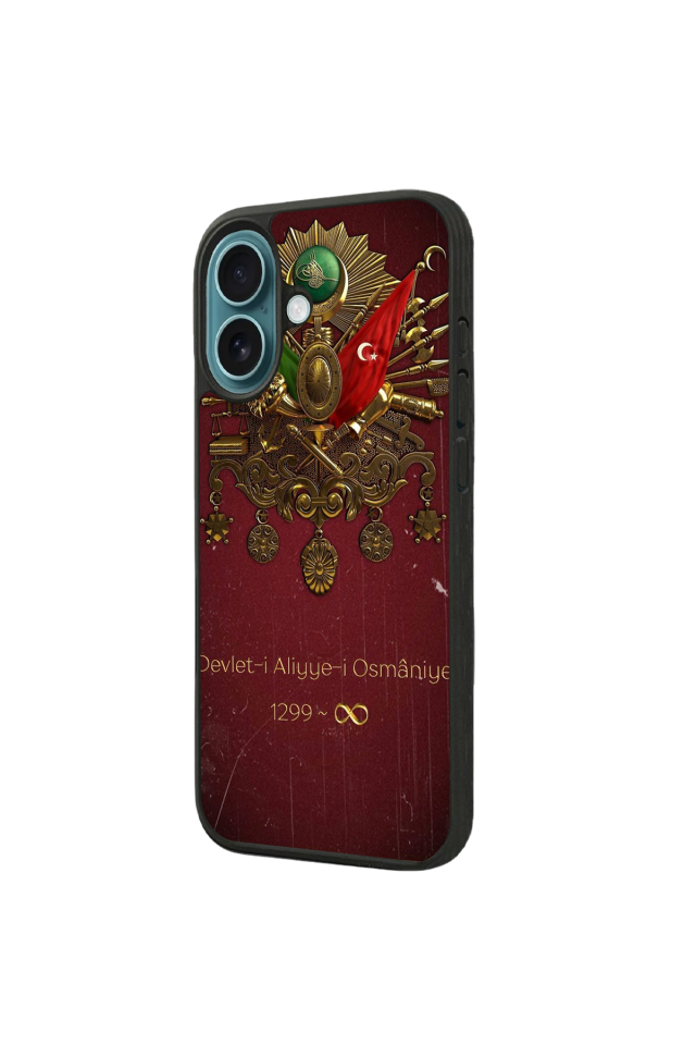 iPhone 16 Uyumlu Osmanli Tugrasi Tasarımlı Glossy Premium Kılıf