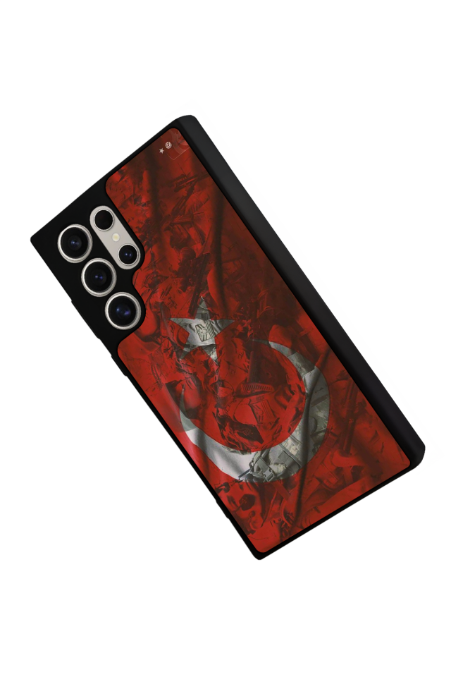 Samsung Galaxy S23 Ultra Uyumlu Türk Bayragi Tasarımlı Glossy Premium Kılıf
