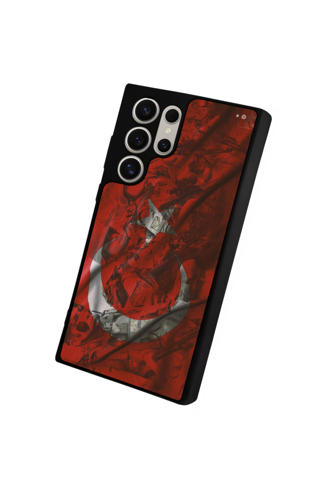 Samsung Galaxy S23 Ultra Uyumlu Türk Bayragi Tasarımlı Glossy Premium Kılıf