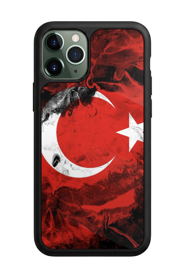 iPhone 11 Pro Uyumlu Türk Bayragi Tasarımlı Glossy Premium Kılıf