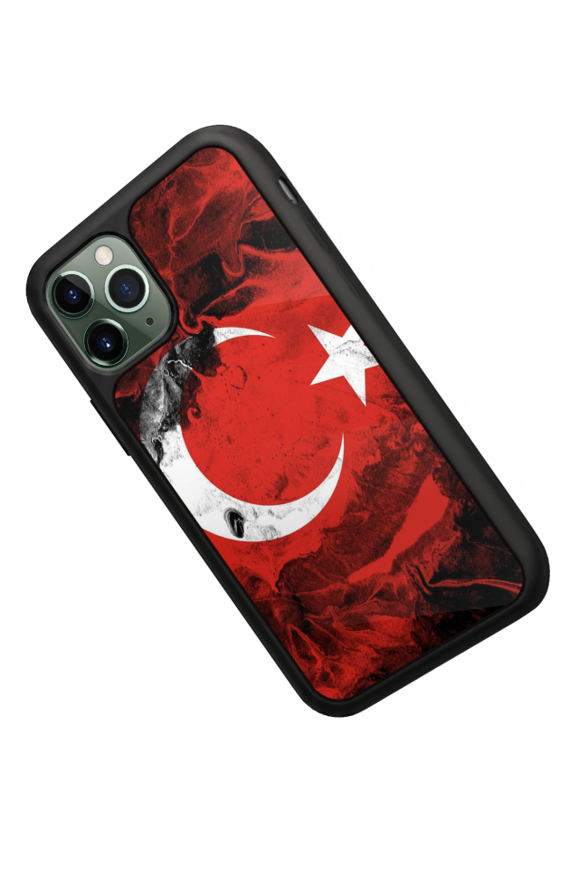 iPhone 11 Pro Uyumlu Türk Bayragi Tasarımlı Glossy Premium Kılıf