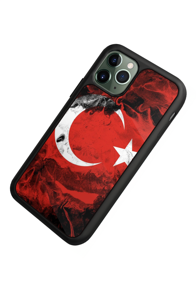 iPhone 11 Pro Uyumlu Türk Bayragi Tasarımlı Glossy Premium Kılıf