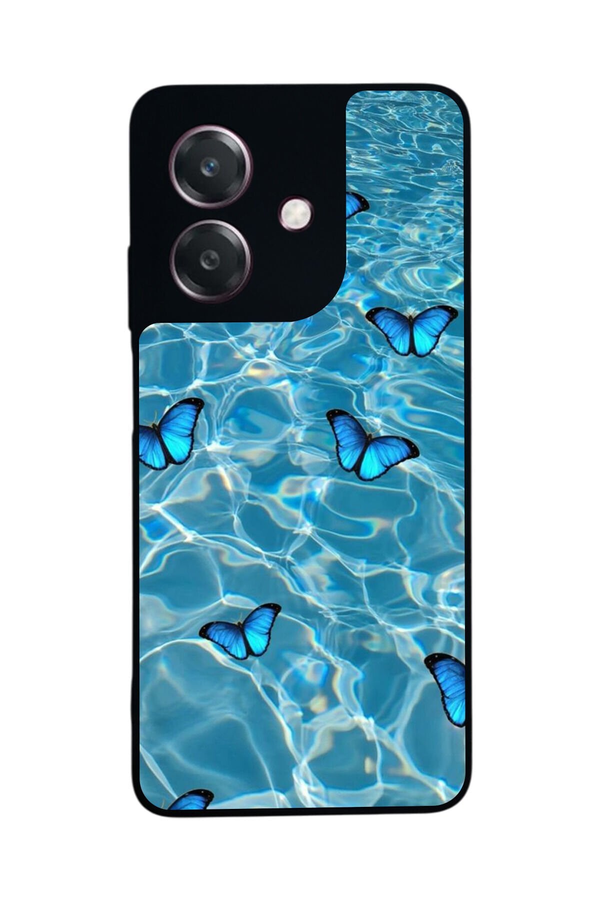 Oppo A3 5G Uyumlu Kelebek Tasarımlı Glossy Premium Kılıf