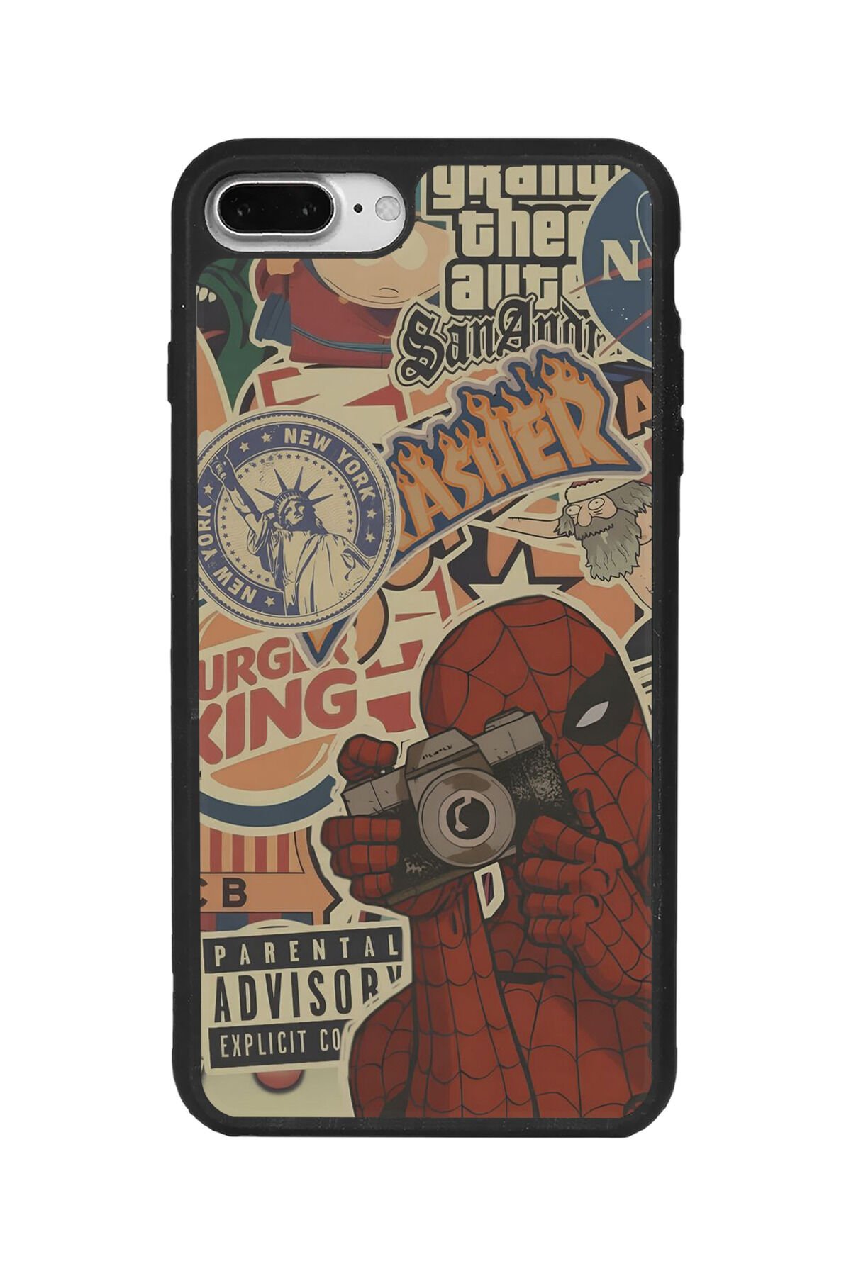 Apple iPhone 7 Plus Siyah Silikon Kılıf Çiziklere ve Darbelere Karşı Koruma