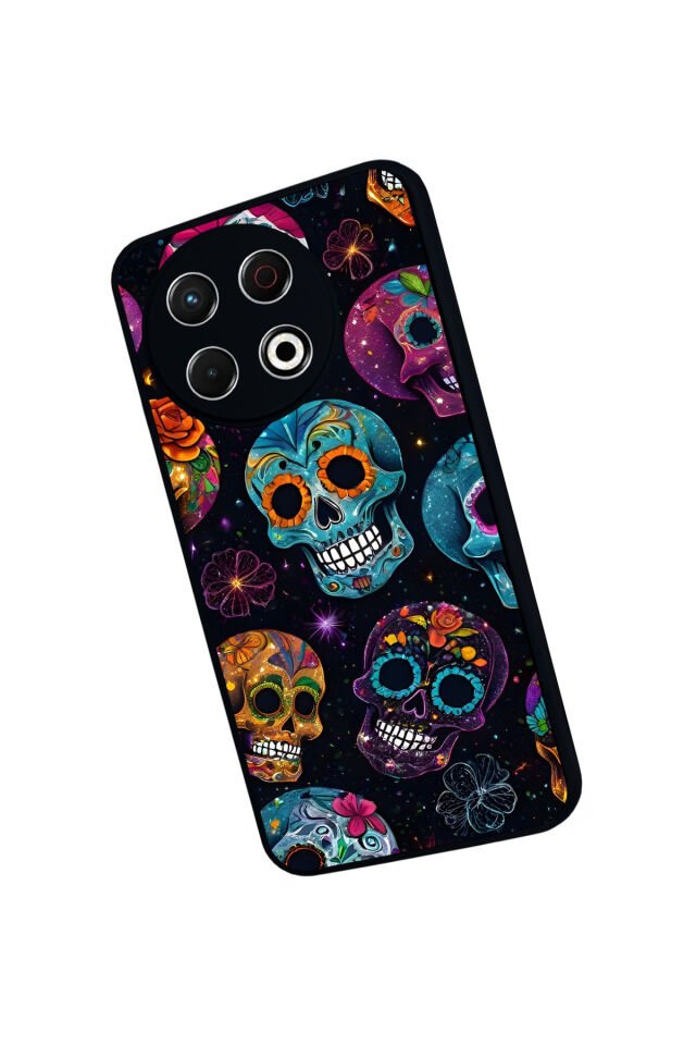 Tecno Spark 30 Pro Uyumlu KuruKafa Tasarımlı Glossy Premium Kılıf