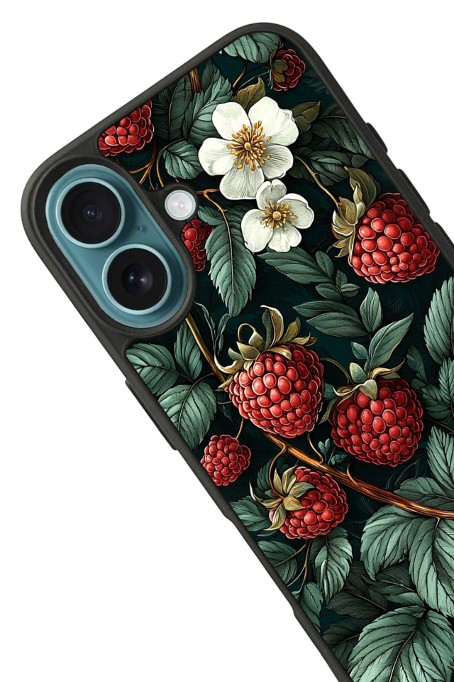 iPhone 16 Plus Uyumlu Botanik Tasarımlı Glossy Premium Kılıf