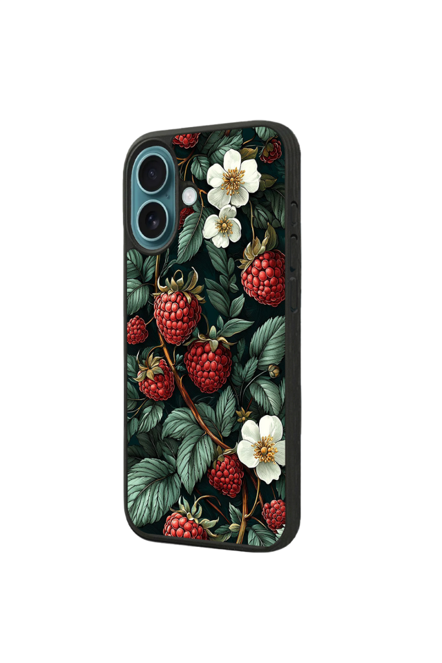 iPhone 16 Plus Uyumlu Botanik Tasarımlı Glossy Premium Kılıf