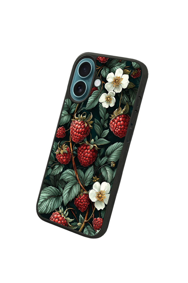 iPhone 16 Plus Uyumlu Botanik Tasarımlı Glossy Premium Kılıf