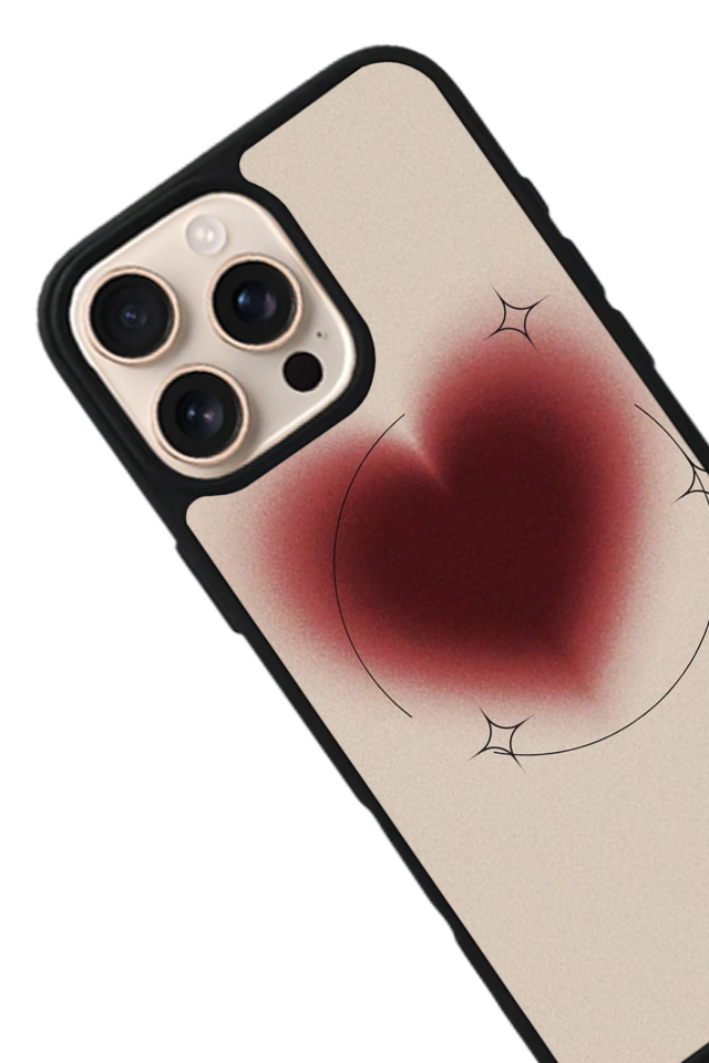 iPhone 14 Pro Uyumlu Kalp Love Tasarımlı Glossy Premium Kılıf