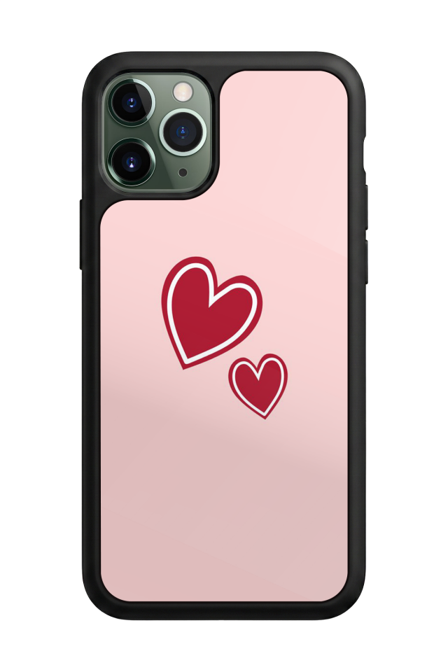 iPhone 11 Pro Max Uyumlu Kalp Love Tasarımlı Glossy Premium Kılıf