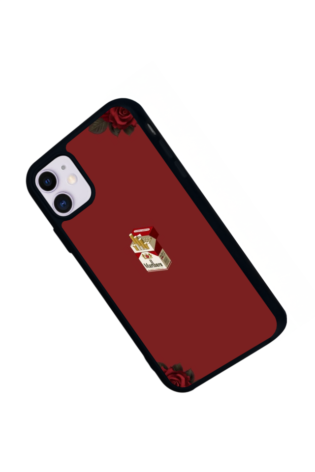 iPhone 11 Uyumlu Kirmizi Tasarımlı Glossy Premium Kılıf