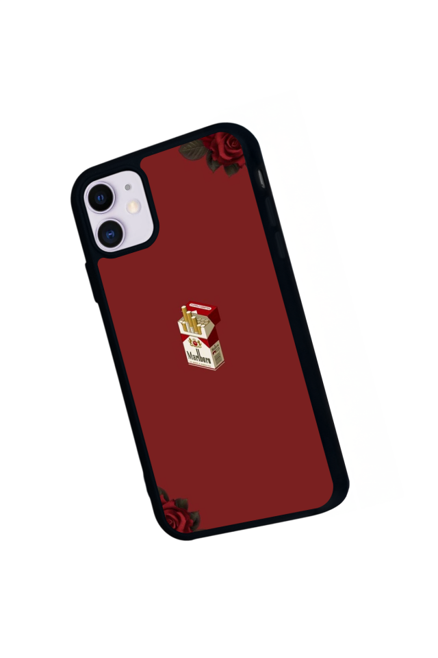 iPhone 11 Uyumlu Kirmizi Tasarımlı Glossy Premium Kılıf
