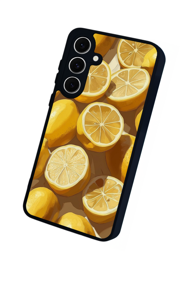 Samsung Galaxy S24 FE Uyumlu Limon Tasarımlı Glossy Premium Kılıf