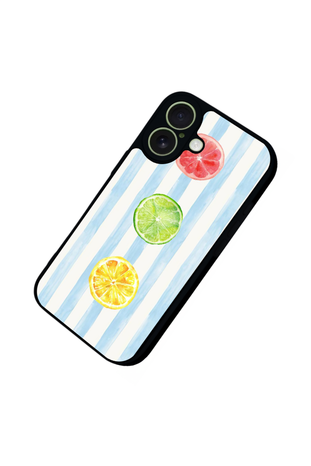 iPhone 17 Uyumlu Limon Tasarımlı Glossy Premium Kılıf