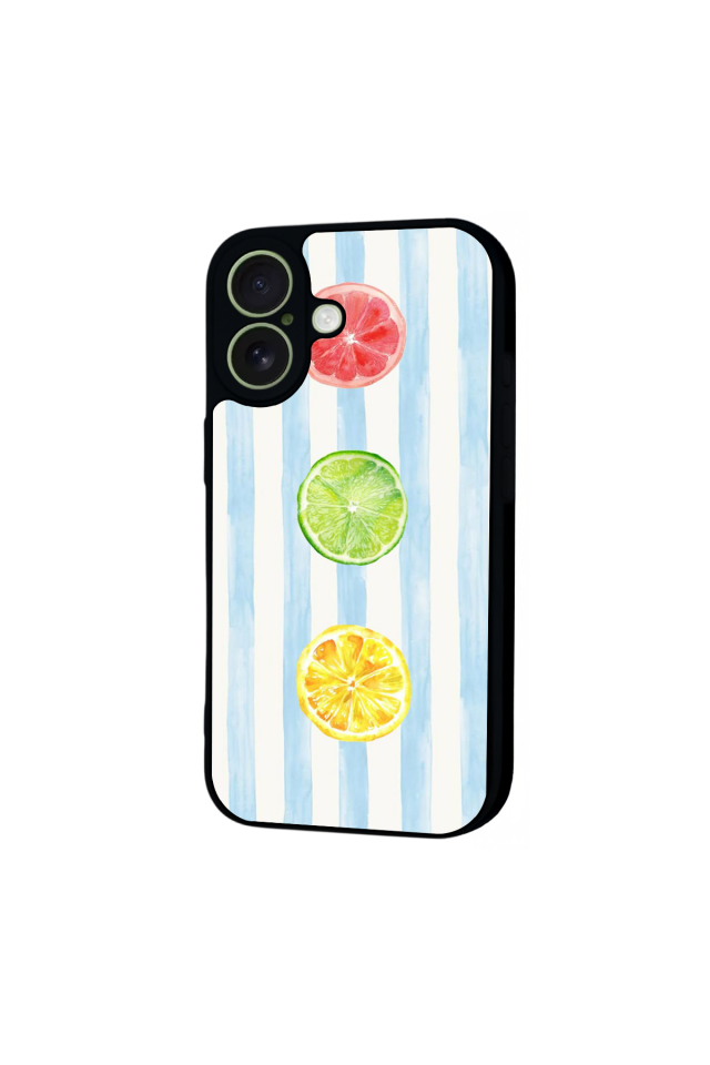iPhone 17 Uyumlu Limon Tasarımlı Glossy Premium Kılıf