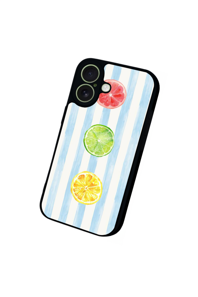 iPhone 17 Uyumlu Limon Tasarımlı Glossy Premium Kılıf