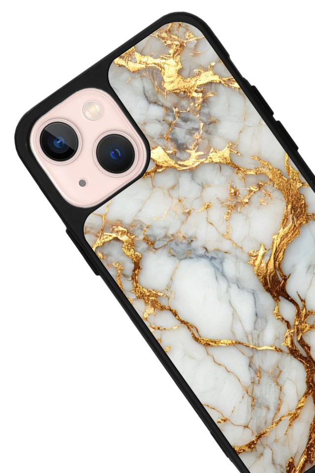 iPhone 13/14 Uyumlu Mermer Marble Tasarımlı Glossy Premium Kılıf