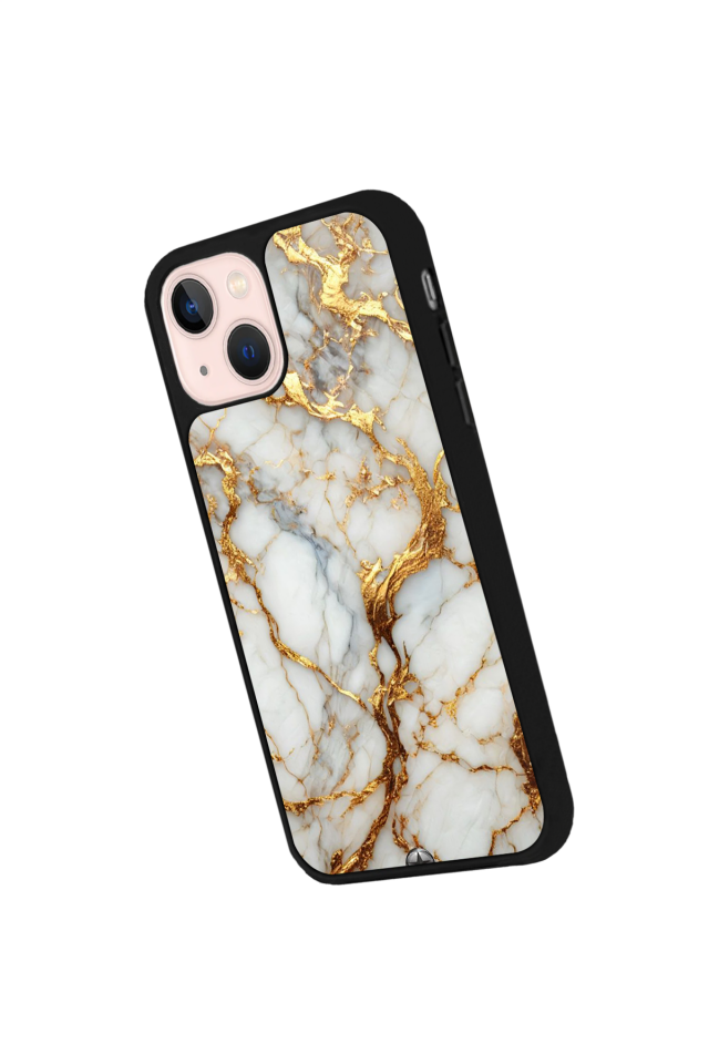 iPhone 13/14 Uyumlu Mermer Marble Tasarımlı Glossy Premium Kılıf