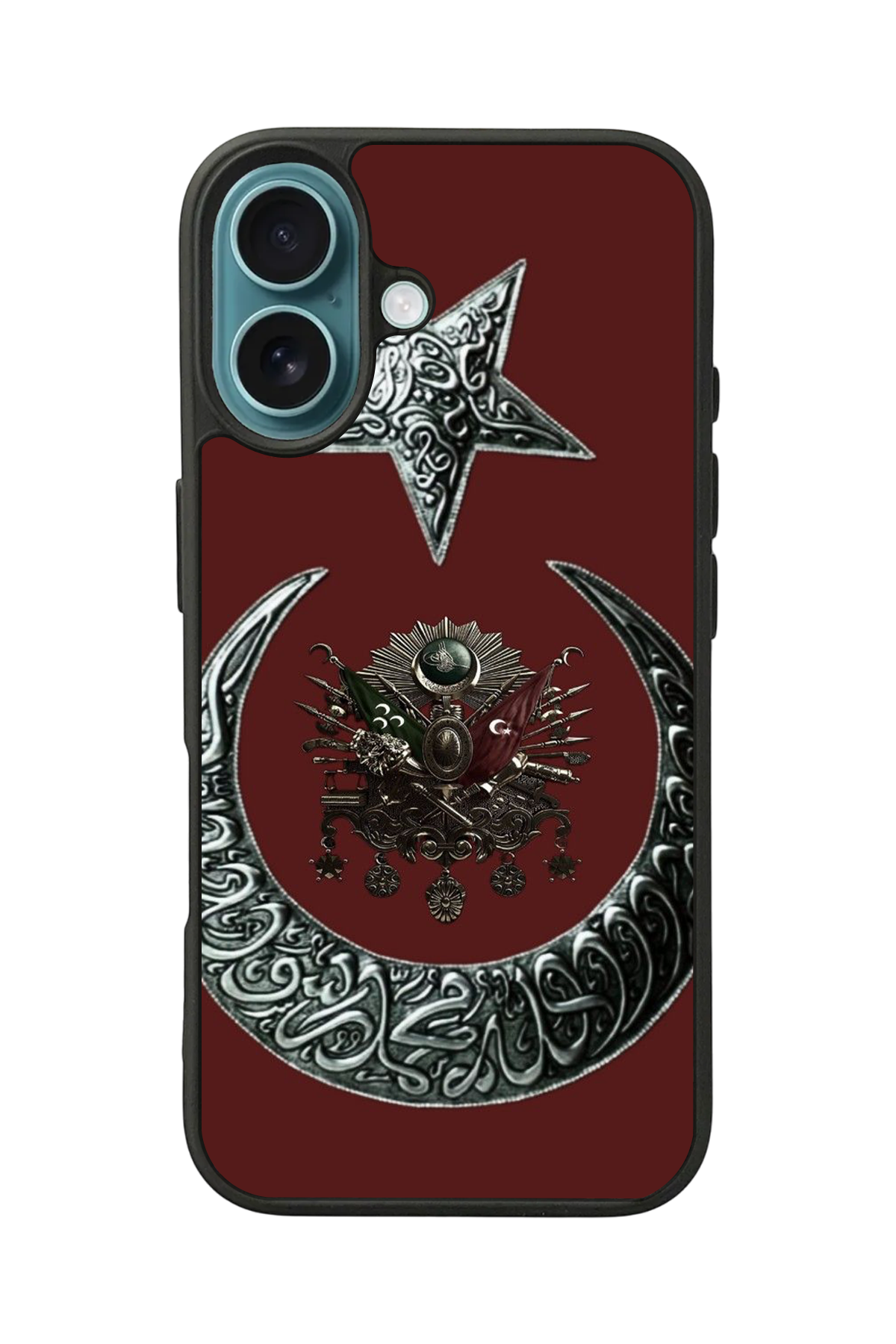 iPhone 16 Uyumlu Osmanli Tugrasi Tasarımlı Glossy Premium Kılıf