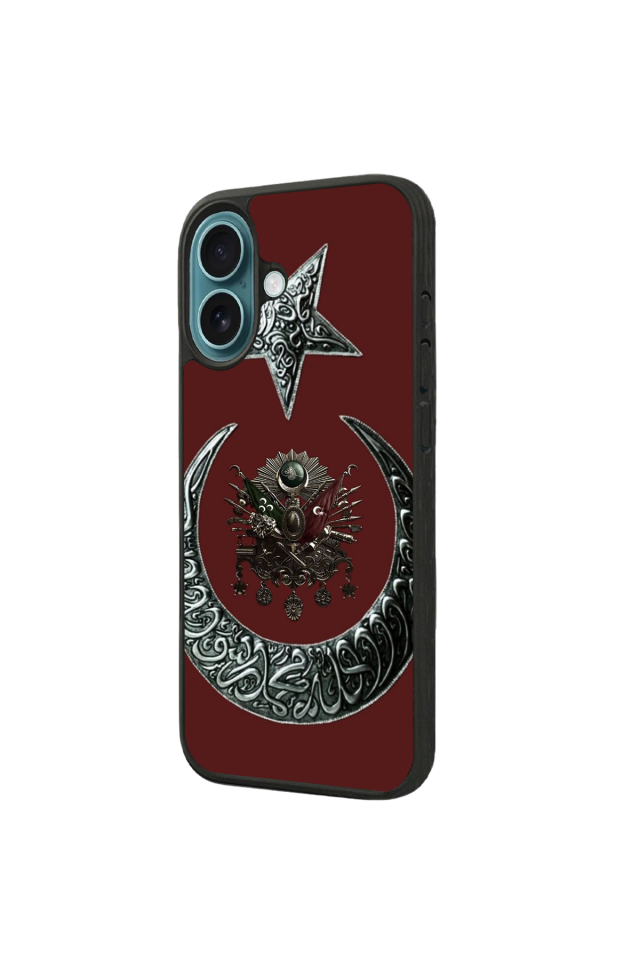 iPhone 16 Uyumlu Osmanli Tugrasi Tasarımlı Glossy Premium Kılıf