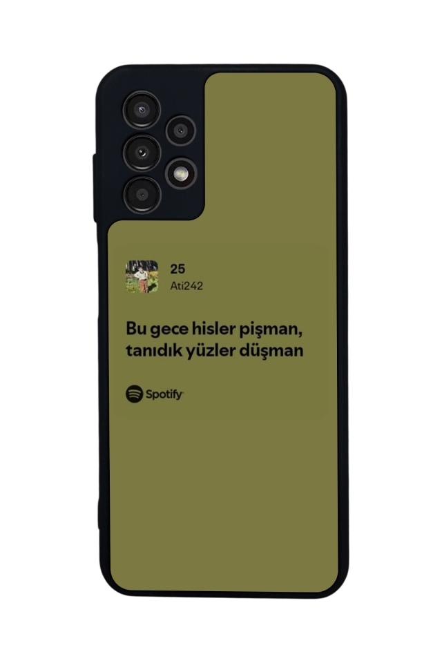 Samsung Galaxy A13 Uyumlu Sarki Sozleri Tasarımlı Glossy Premium Kılıf