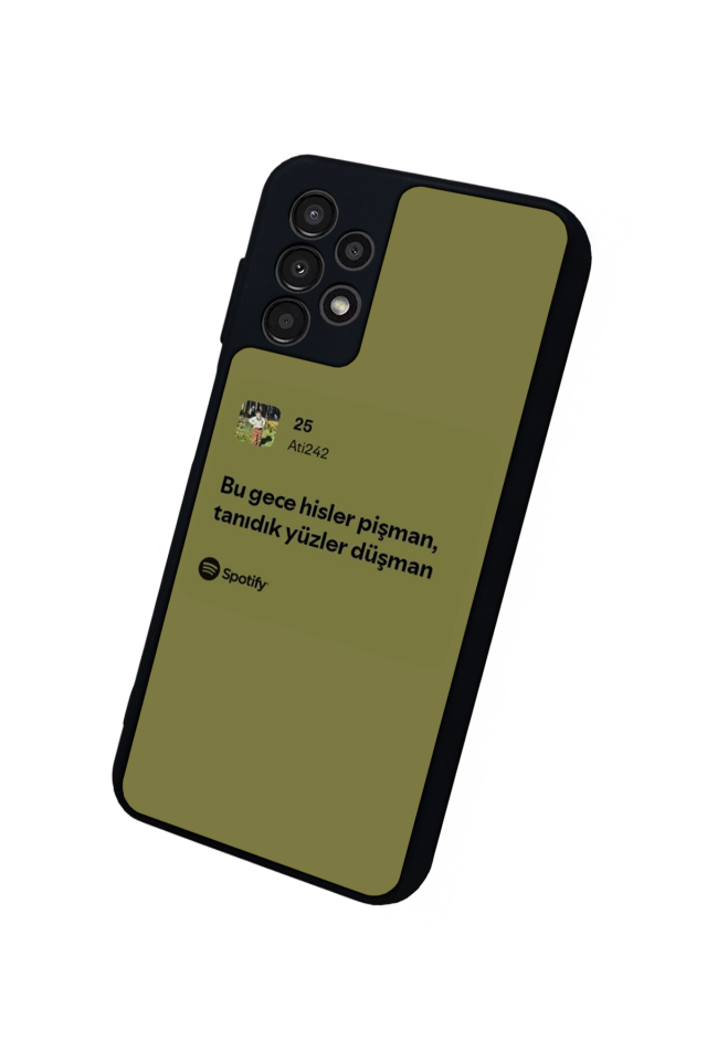 Samsung Galaxy A13 Uyumlu Sarki Sozleri Tasarımlı Glossy Premium Kılıf