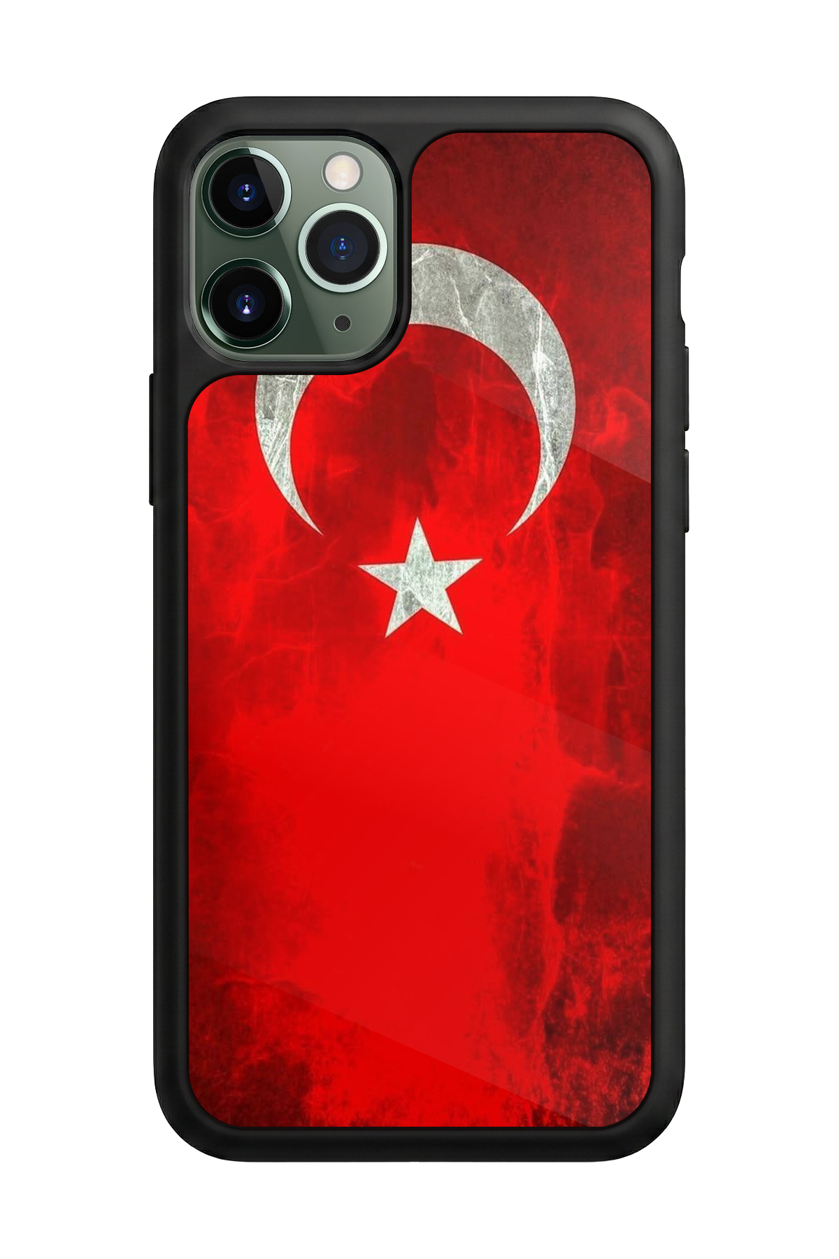 iPhone 11 Pro Uyumlu Türk Bayragi Tasarımlı Glossy Premium Kılıf