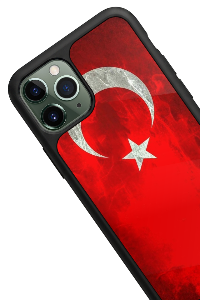 iPhone 11 Pro Uyumlu Türk Bayragi Tasarımlı Glossy Premium Kılıf