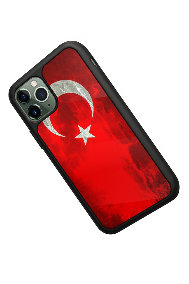 iPhone 11 Pro Uyumlu Türk Bayragi Tasarımlı Glossy Premium Kılıf