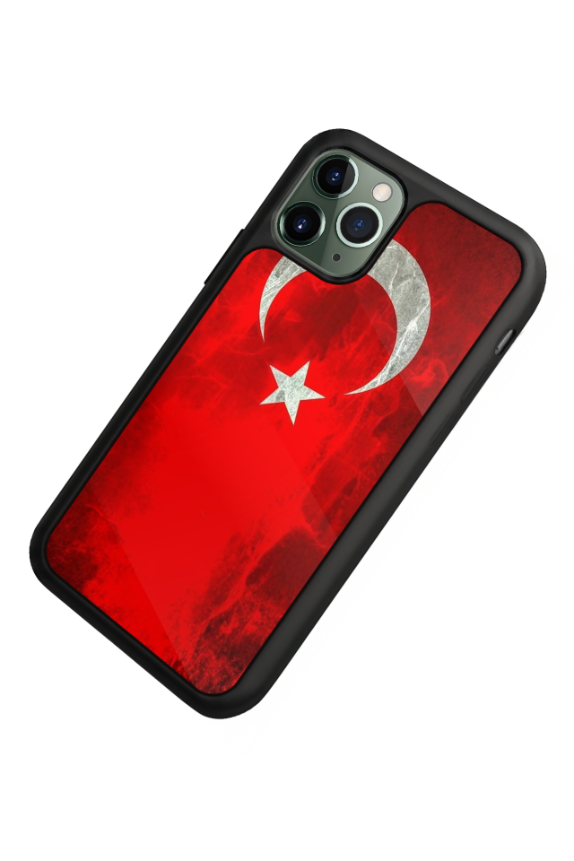 iPhone 11 Pro Uyumlu Türk Bayragi Tasarımlı Glossy Premium Kılıf