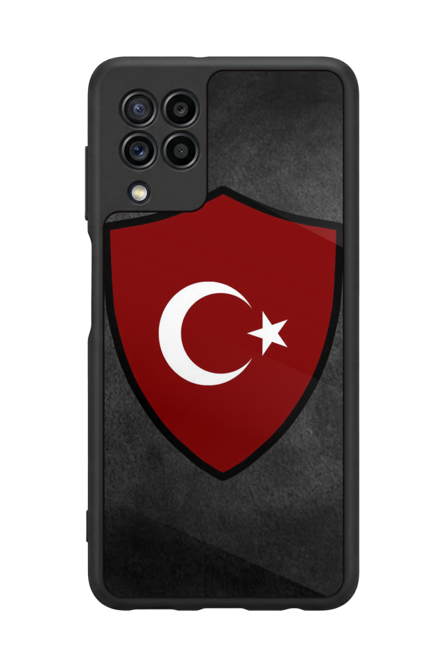 Samsung Galaxy M22 Uyumlu Türk Bayragi Tasarımlı Glossy Premium Kılıf