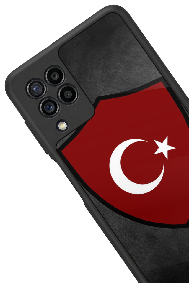 Samsung Galaxy M22 Uyumlu Türk Bayragi Tasarımlı Glossy Premium Kılıf