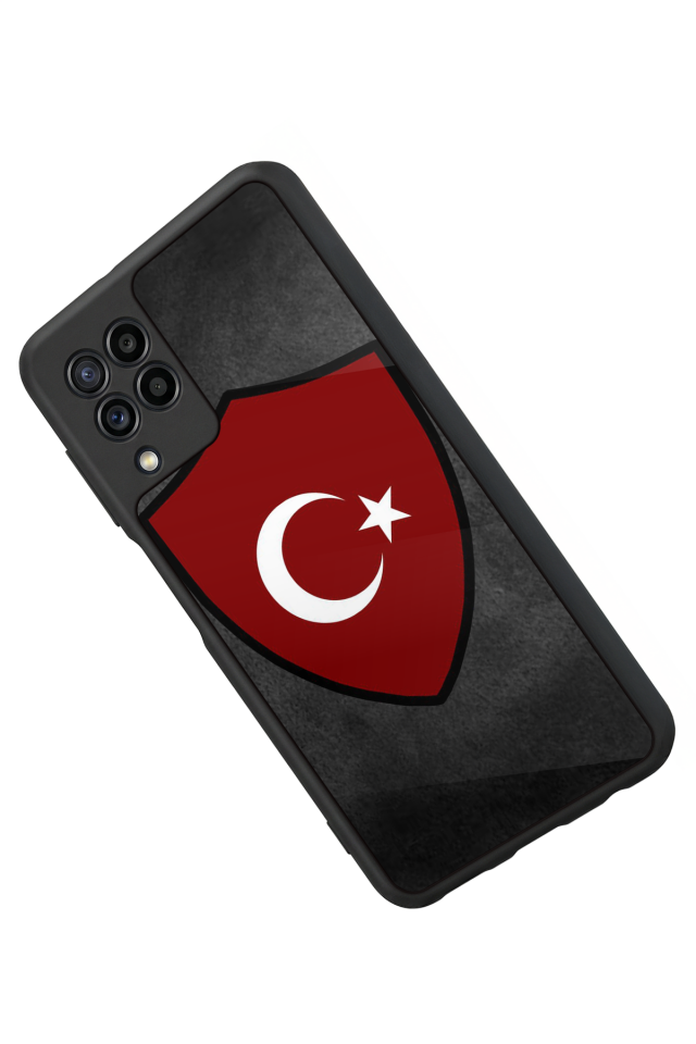 Samsung Galaxy M22 Uyumlu Türk Bayragi Tasarımlı Glossy Premium Kılıf