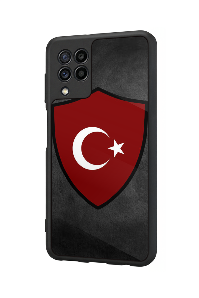 Samsung Galaxy M22 Uyumlu Türk Bayragi Tasarımlı Glossy Premium Kılıf