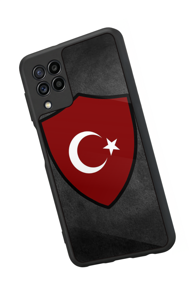 Samsung Galaxy M22 Uyumlu Türk Bayragi Tasarımlı Glossy Premium Kılıf