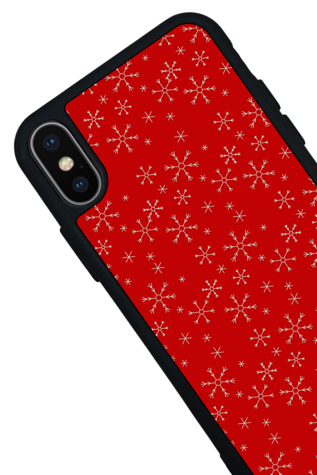 iPhone X/ XS Uyumlu Yilbasi Christmas Tasarımlı Glossy Premium Kılıf