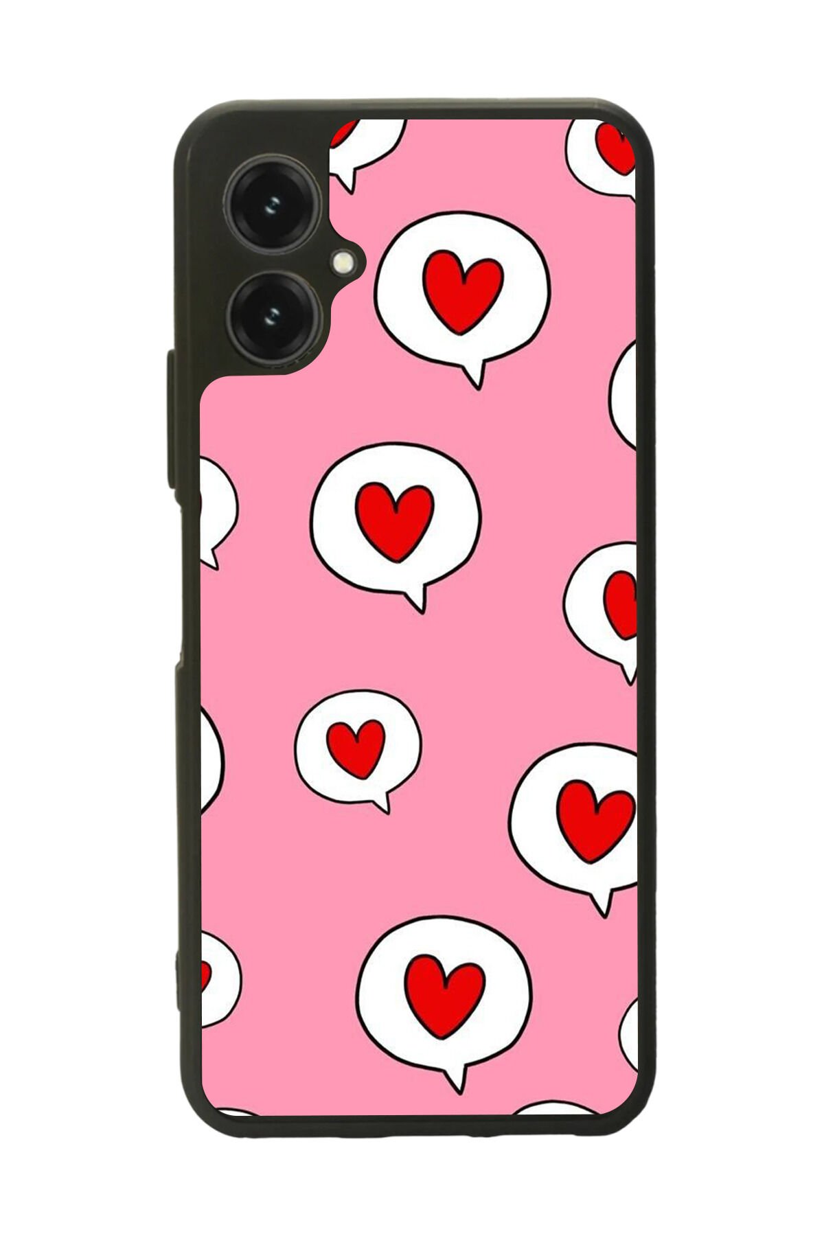 Omix X5 Uyumlu Kalp Love Tasarımlı Glossy Premium Kılıf