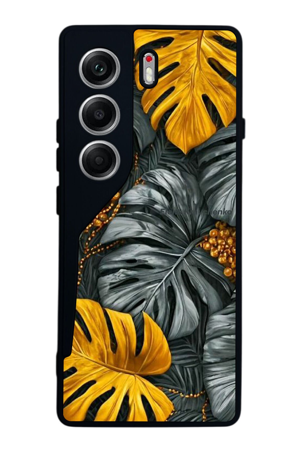 Tecno Camon 40 Uyumlu Botanik Tasarımlı Glossy Premium Kılıf