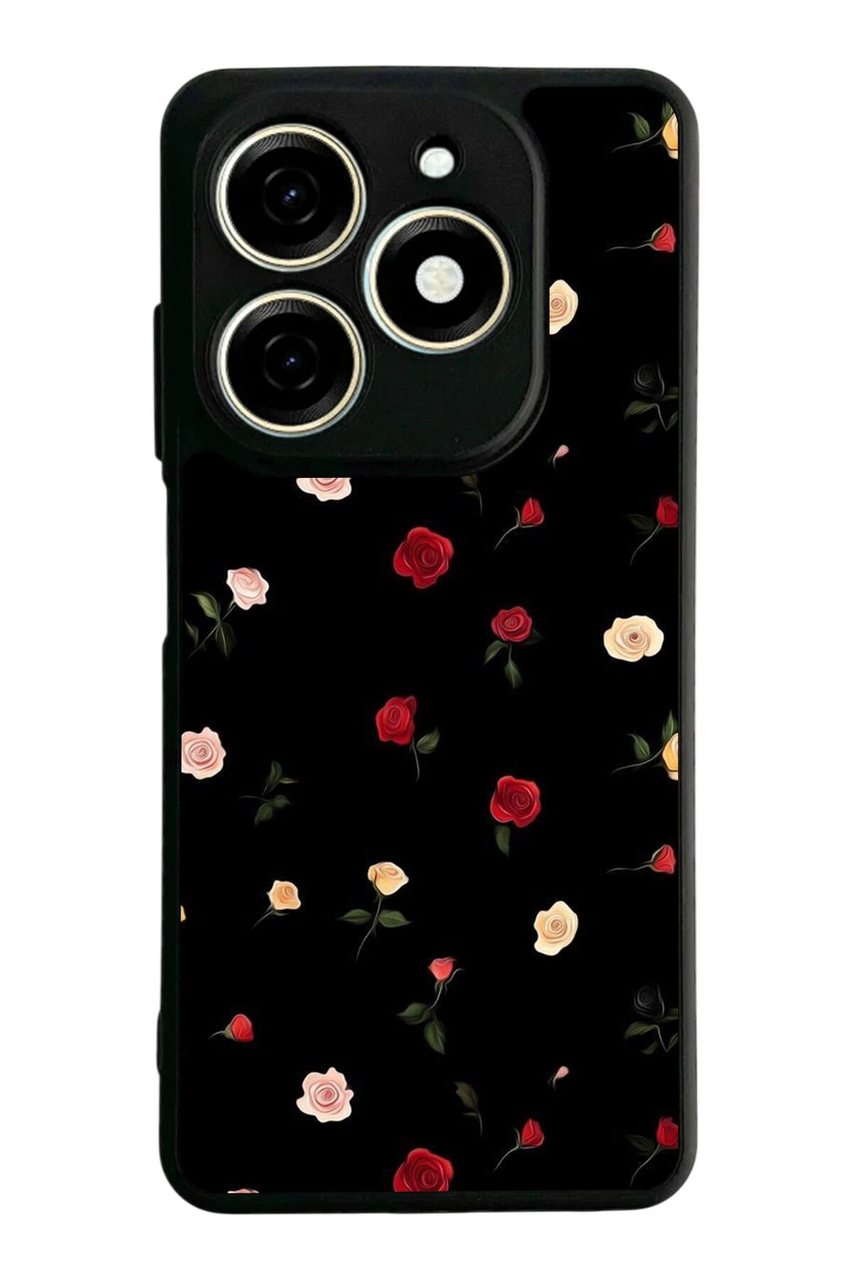 Tecno Spark 20/20C Uyumlu Floral Tasarımlı Glossy Premium Kılıf