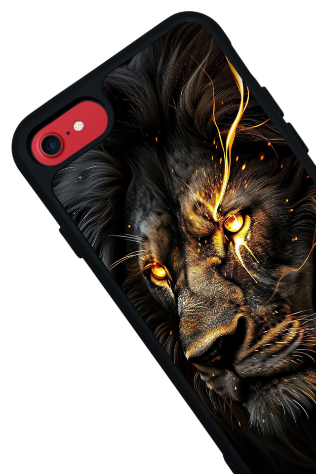 iPhone 7 Uyumlu Aslan Tasarımlı Glossy Premium Kılıf