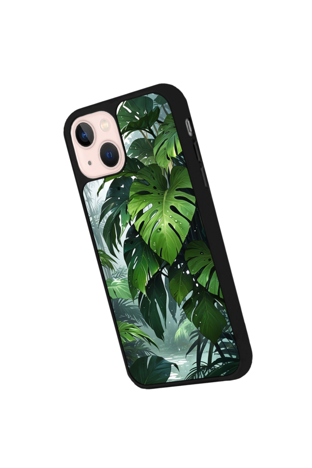 iPhone 15 Uyumlu Botanik Tasarımlı Glossy Premium Kılıf
