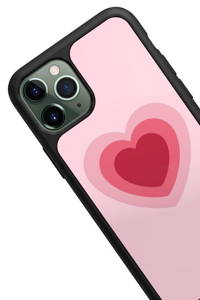 iPhone 11 Pro Max Uyumlu Kalp Love Tasarımlı Glossy Premium Kılıf